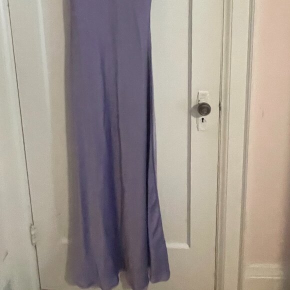 Holt Renfrew purple satin dress - Picture 2 of 8
